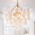 Talia Style Chandelier Clear Glass Ball Swirled Texture Small Size