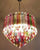 Vintage Multi-colors Rainbow Glass Prisms Tiered Chandelier