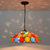 Pendant Light Retro Tiffany Style Stained Glass Hanging Lamp