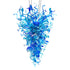Blown Glass Chandelier Large Blue Chihuly Style Art Decor