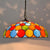 Pendant Light Retro Tiffany Style Stained Glass Hanging Lighting