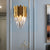 Modern Brass Steel Crystal Pendants Wall Sconce for living room