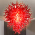 Red Large Chihuly Style Blown Glass Chandelier