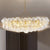 Rectangular Talia Style Bubbled Clear Ball Swirled Texture Glass Chandelier