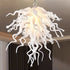 Chihuly Style Murano Glass Chandelier White Color