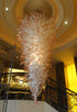 Milk And Honey Blown Glass Chandelier Large Size Chihuly Style