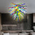 Blown Glass Chandelier Multi-Colors Chihuly Style