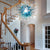  Blown Glass Chandelier Chihuly Style Light Blue N Clear D32inches