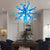 Chihuly Style Blown Glass Chandeliers Light Azure&Blue Sputnik Shape