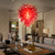 Red Large Chihuly Style Blown Murano Glass Chandelier