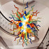 Hand-Blown Chihuly Style Explosion Chandelier – Multicolor Art Glass Light Fixture
