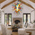 Hand-Blown Chihuly Style Explosion Chandelier – Multicolor Art Glass Light Fixture-Living Room