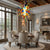 Hand-Blown Chihuly Style Explosion Chandelier – Multicolor Art Glass Light Fixture-Dinning table