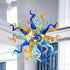 Blown Glass Chandelier Multi-color Chihuly Style