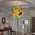 Ceiling In Blooms Blown Glass Chandelier Colorful Art Glass Plates