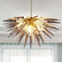 Modern Blown Glass Chandeliers Clear And Grey Sting Half Sphere Shape