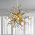 Chihuly Type Glass Chandelier Electroplating Golden And Silver D28Inch