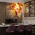 Sun Flare Blown Glass Chandelier Chihuly Style Red And Amber
