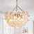 Talia Style Chandelier Bubbled Clear Glass Ball Swirled Texture 