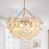 Talia Style Chandelier Bubbled Clear Glass Ball Ribbed D32" X H24"