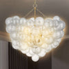 Talia Chandelier Bubbled Clear Glass Ball Swirled Texture