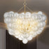 Talia Style Chandelier Bubbled Clear Ball Swirled Texture D36" X H38"