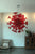 Sputnik Horn Flower Red Hand Blown Glass Chandelier Lighting D36
