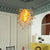 Chihuly Style Chandelier Murano Clear Glass With Amber Tip