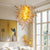 Chihuly Style Chandelier Murano Clear Glass With Amber Tip