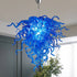 Chihuly Style Murano Glass Chandelier Blue Color