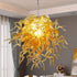 Chihuly Style Murano Glass Chandelier Gold Color