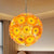 Ceiling In Blooms Blown Glass Plates Chandelier Yellow And Orange