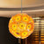 Ceiling In Blooms Blown Glass Plates Chandelier Yellow And Orange