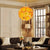 Ceiling In Blooms Blown Glass Plates Chandelier Yellow And Orange