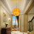 Ceiling In Blooms Blown Glass Plates Chandelier Yellow And Orange