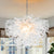 Blown Glass Chandelier Clear Glass Lassos D30