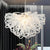 Blown Glass Chandelier Clear Glass Lassos D30