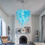 Chihuly Style Murano Glass Chandelier Light Blue D28