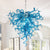 Chihuly Style Blown Glass Chandelier Blue And Clear LR1577