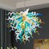 Chihuly Style Murano Glass Chandelier Colorful D30" X H26"