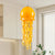 Murano Glass Jellyfish Pendant Lamp Wind Chime Suncatcher Orange