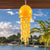 Murano Glass Jellyfish Pendant Lamp Wind Chime Suncatcher Orange