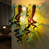 Blown Glass Wall Lamps Murano Glass Chihuly Style Blue Green Brown