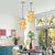 Miniature Designed Murano Glass Chandelier Amber Pendants