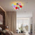 Semi Flush Mounted Bubbles Chandelier Multi Colors Stripped Glass Ball