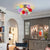 Semi Flush Mounted Bubbles Chandelier Multi Colors Stripped Glass Ball