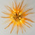 Semi-Flush Blown Glass Chandelier Chihuly Glass Autumn Gold