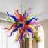 Multi-Colors Blown Glass Chandelier Chihuly Style D24"
