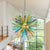 Sputnik Murano Blown Glass Chandelier Multi-Colors Icicle Spikes