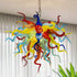 Chihuly Style Murano Blown Glass Chandelier Multi-Colors W20"XH24"